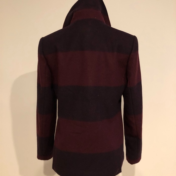 NWT Tommy Hilfiger M Burgundy Plaid  Wool Jacket - Picture 15 of 15